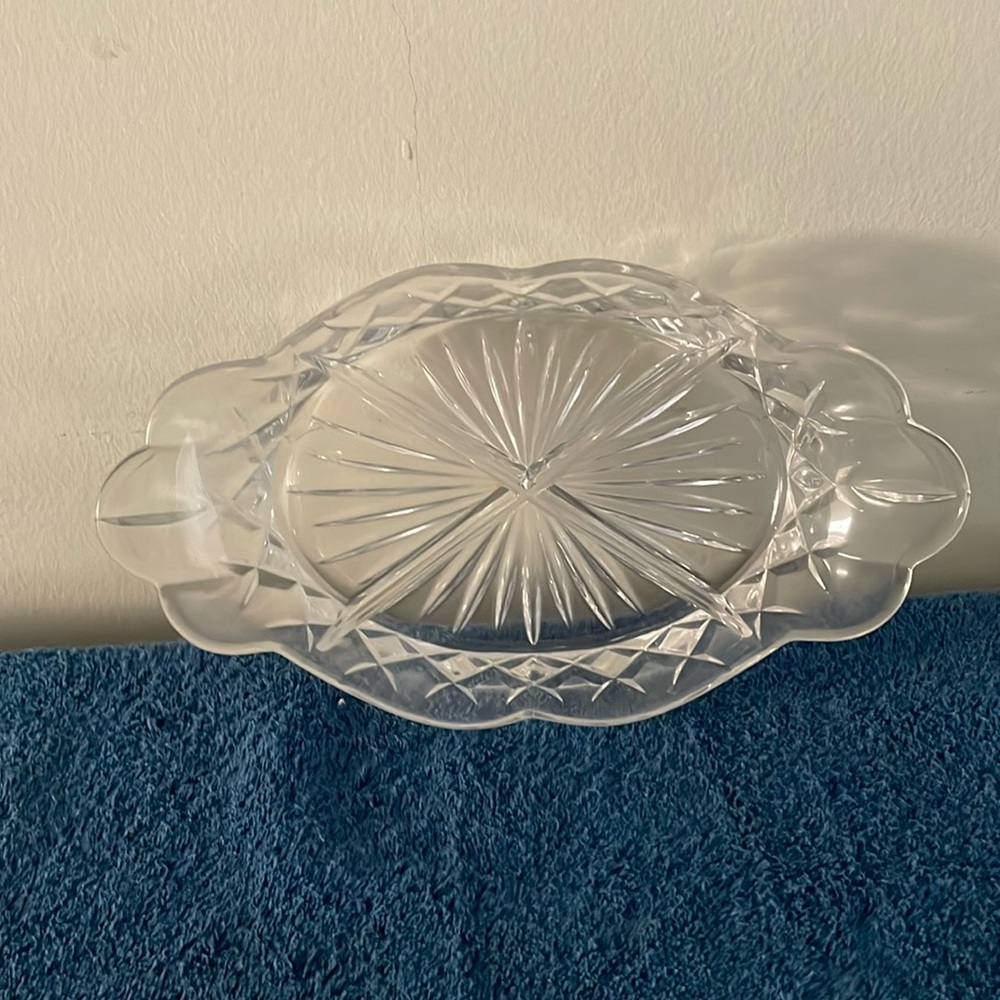 Crystal 4 divided Serving dish